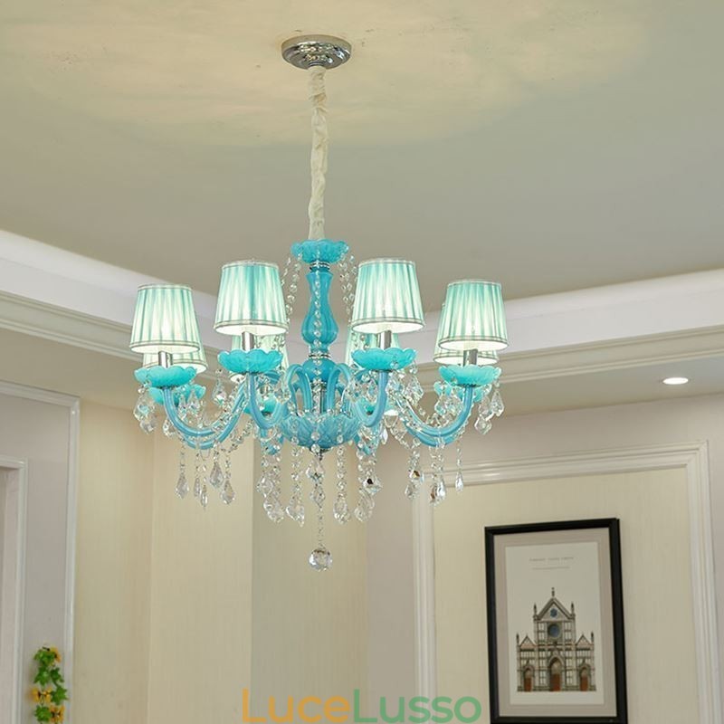 Lampadario di cristallo creativo, elegante lampadario europeo