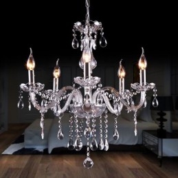 Elegante lampadario di cristallo moderno europeo a sospensione
