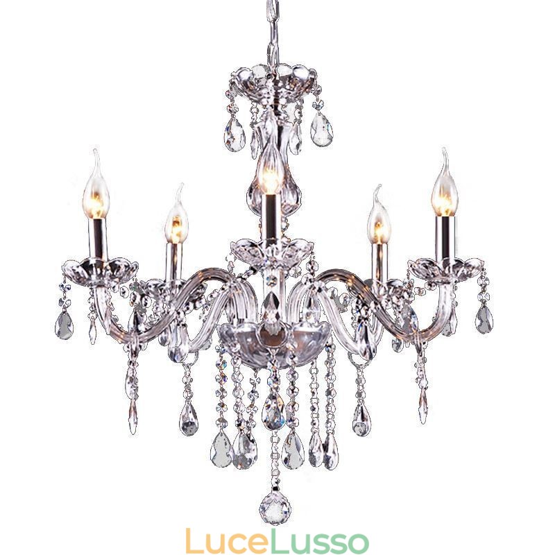 Elegante lampadario di cristallo moderno europeo a sospensione