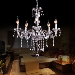 Elegante lampadario di cristallo moderno europeo a sospensione