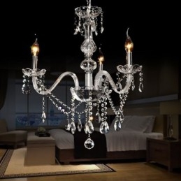 Elegante lampadario di cristallo moderno europeo a sospensione