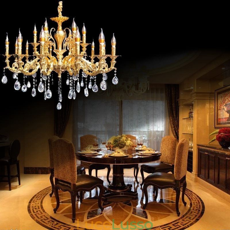 Lampadario di cristallo moderno di lusso luci da soffitto illuminazione domestica decorazione luce