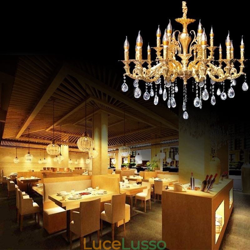 Lampadario di cristallo moderno di lusso luci da soffitto illuminazione domestica decorazione luce