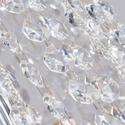 Lampadario moderno in cristallo, lampada da soffitto in cristallo per scale di lusso con 19 luci