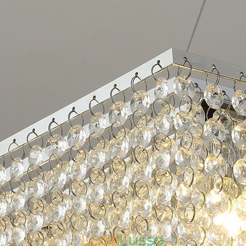 Lampadario di cristallo europeo, decorazione di lusso, plafoniera con 12 luci