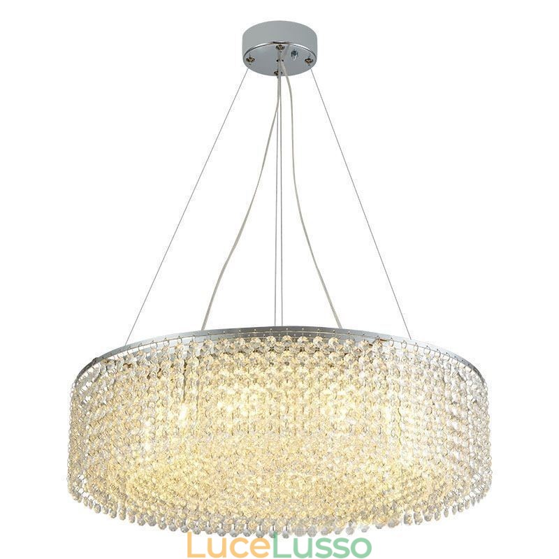 Lampadario moderno in cristallo Lampada da soffitto decorativa di lusso europea con 12 luci