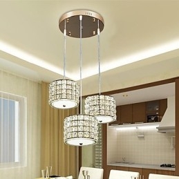 Lampada a sospensione singola in cristallo a 3 luci Droplight