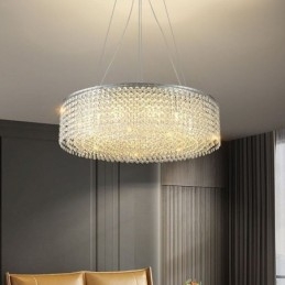Lampadario moderno in cristallo Lampada da soffitto decorativa di lusso europea con 12 luci