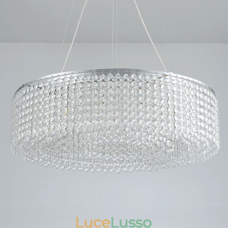 Lampadario moderno in cristallo Lampada da soffitto decorativa di lusso europea con 12 luci