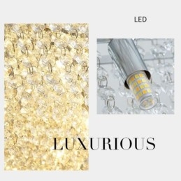Lampadario moderno in cristallo Lampada da soffitto decorativa di lusso europea con 12 luci