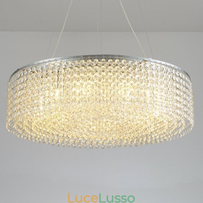 Lampadario moderno in cristallo Lampada da soffitto decorativa di lusso europea con 12 luci