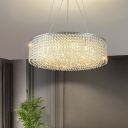 Lampadario moderno in cristallo Lampada da soffitto decorativa di lusso europea con 12 luci