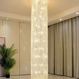 Lampadario di cristallo di lusso, decorazione moderna, plafoniera con 36 luci