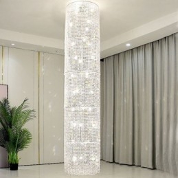 Lampadario di cristallo di lusso, decorazione moderna, plafoniera con 36 luci