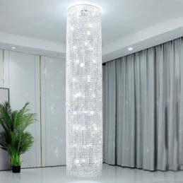 Lampadario di cristallo di lusso, decorazione moderna, plafoniera con 36 luci