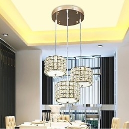 Lampada a sospensione singola in cristallo a 3 luci Droplight