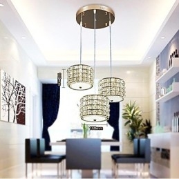 Lampada a sospensione singola in cristallo a 3 luci Droplight