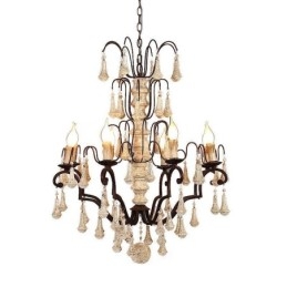 Lampadario elegante in legno in stile retrò