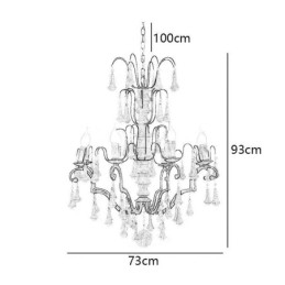 Lampadario elegante in legno in stile retrò