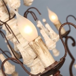 Lampadario elegante in legno in stile retrò