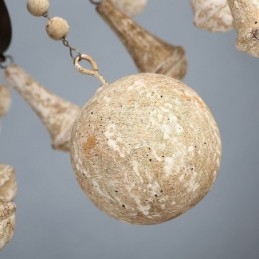 Lampadario elegante in legno in stile retrò