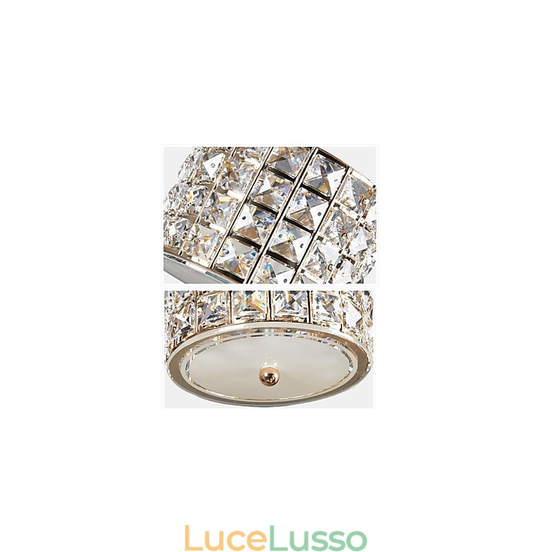 Lampada a sospensione singola in cristallo a 3 luci Droplight