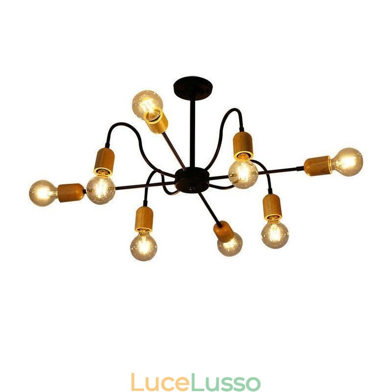 Lampadario a sospensione creativo contemporaneo in ferro, a forma di ragno