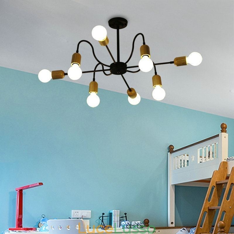 Lampadario a sospensione creativo contemporaneo in ferro, a forma di ragno
