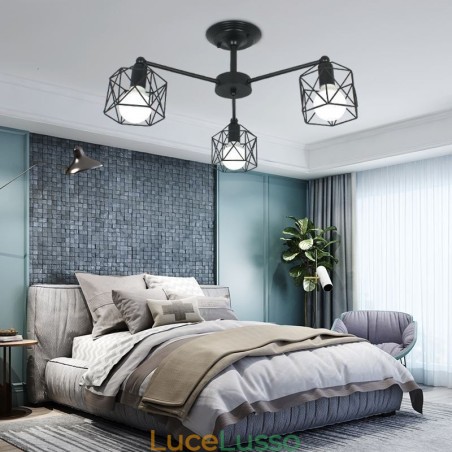 Lampada a sospensione moderna a gabbia per uccelli in ferro Illuminazione decorativa Lampada a sospensione moderna a gabbia per uccelli in ferro Illuminazione decorativa
