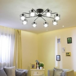 Lampada a sospensione moderna a gabbia per uccelli in ferro Illuminazione decorativa