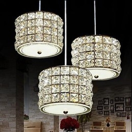 Lampada a sospensione singola in cristallo a 3 luci Droplight