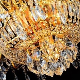 Lampadario di cristallo di lusso europeo, lampada a sospensione per scale duplex