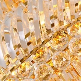 Lampadario di cristallo di lusso moderno europeo grazioso lungo pendente duplex scala