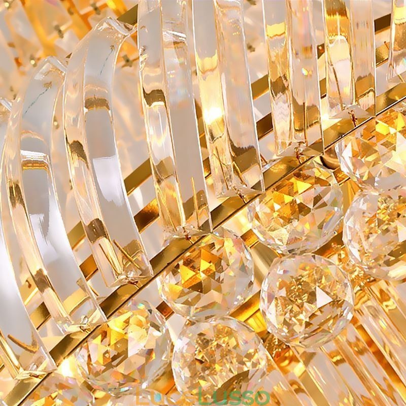 Lampadario di cristallo di lusso moderno europeo grazioso lungo pendente duplex scala