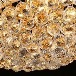 Lampadario Impero in Cristallo Contemporaneo Colore Oro Lampada a Sospensione Lotus