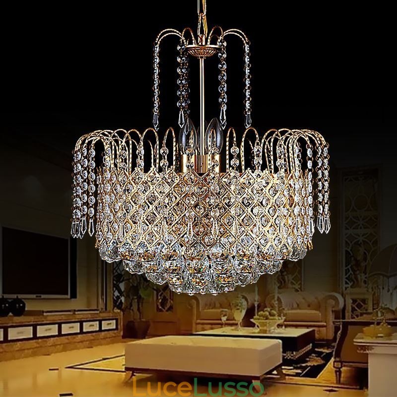 Lampadario di cristallo di lusso moderno ed elegante