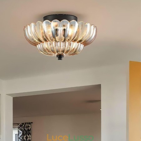 Lampada da soffitto moderna e semplice con base a filo in loto Lampada da soffitto moderna e semplice con base a filo in loto