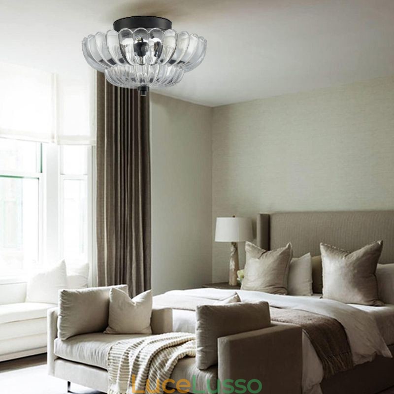 Lampada da soffitto moderna e semplice con base a filo in loto