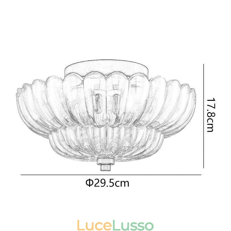 Lampada da soffitto moderna e semplice con base a filo in loto