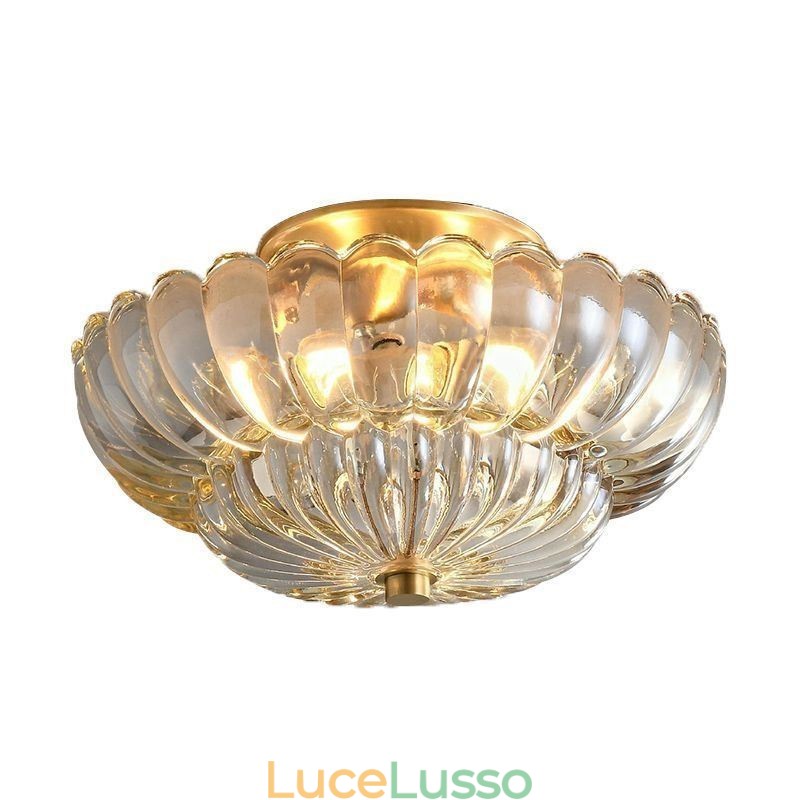 Moderna plafoniera a filo con base Lotus