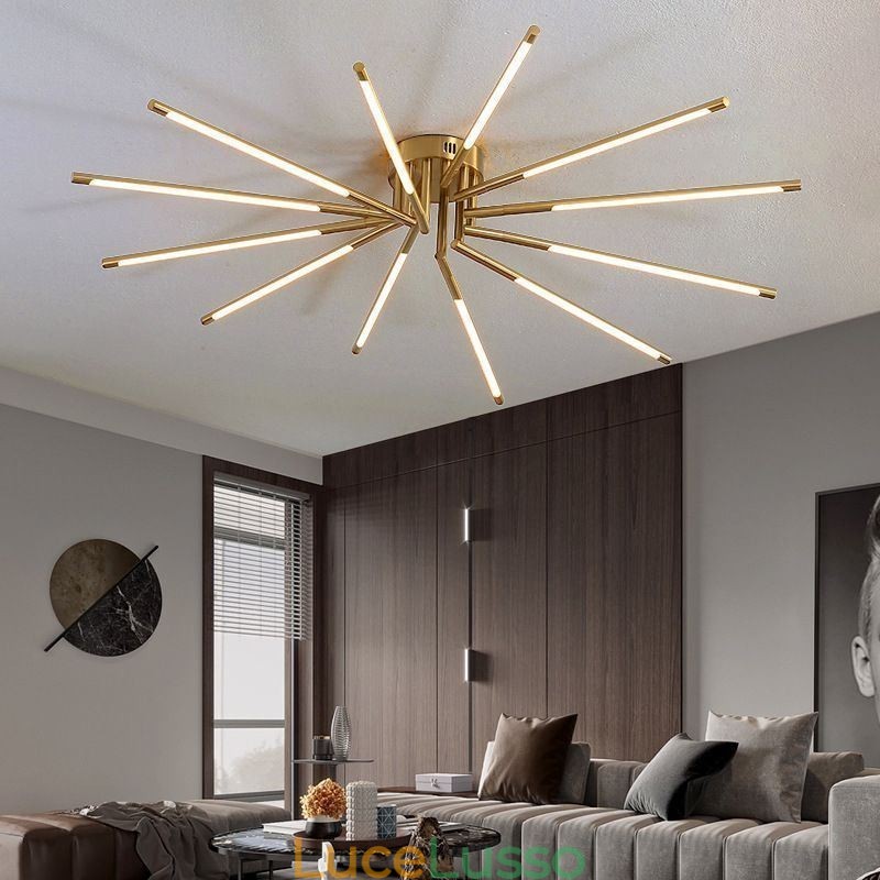 Semplice plafoniera a soffitto con fuochi d'artificio a filo