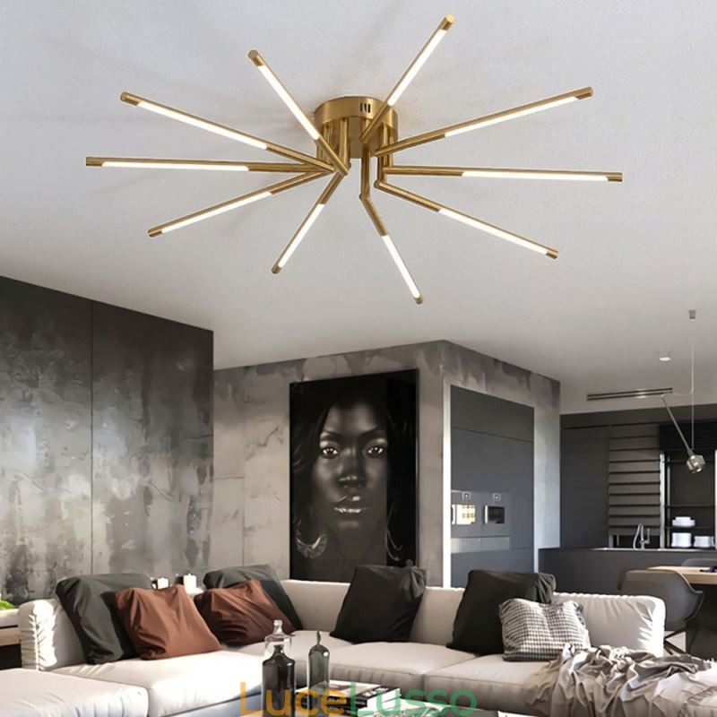 Semplice plafoniera a soffitto con fuochi d'artificio a filo