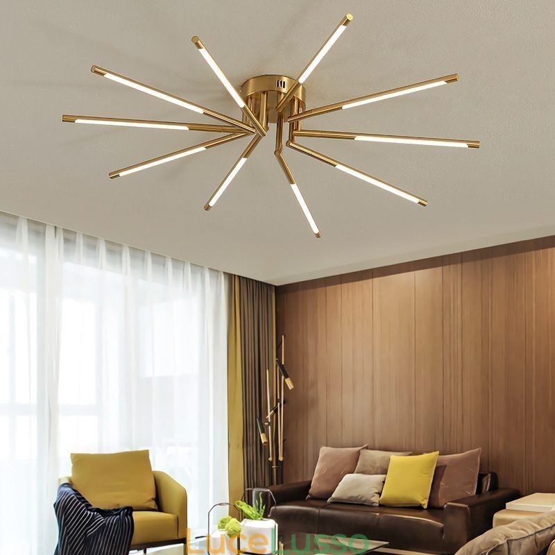 Semplice plafoniera a soffitto con fuochi d'artificio a filo