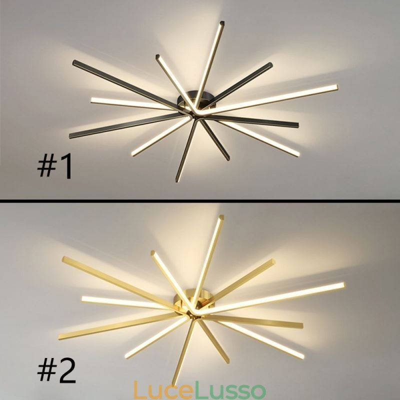 Plafoniera moderna minimalista a forma di fuochi d'artificio da montare a filo