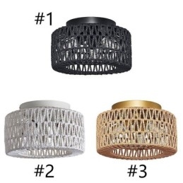 Lampada da soffitto a gabbia intrecciata americana a filo in stile country