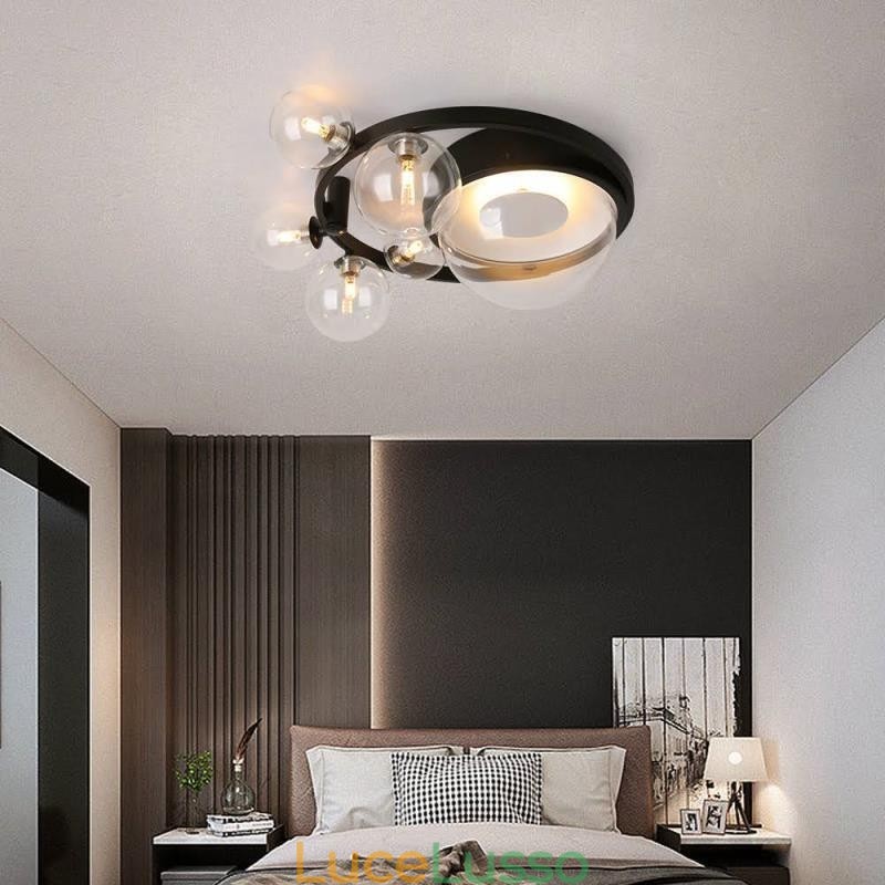 Plafoniera decorativa in vetro minimalista moderna da montare a filo