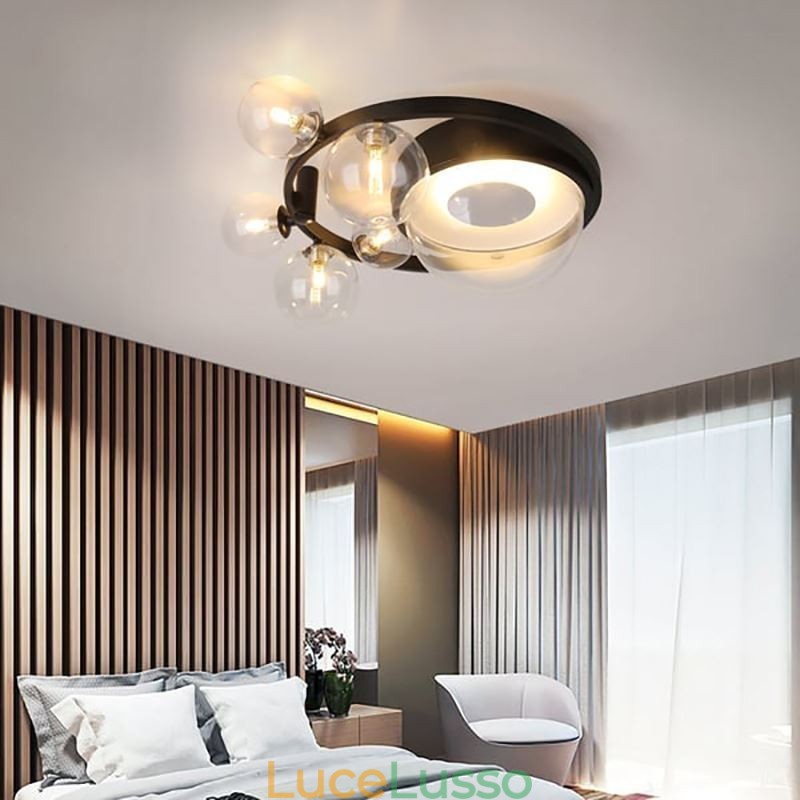 Plafoniera decorativa in vetro minimalista moderna da montare a filo