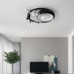 Plafoniera decorativa in vetro minimalista moderna da montare a filo