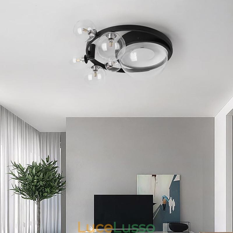 Plafoniera decorativa in vetro minimalista moderna da montare a filo