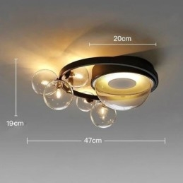 Plafoniera decorativa in vetro minimalista moderna da montare a filo